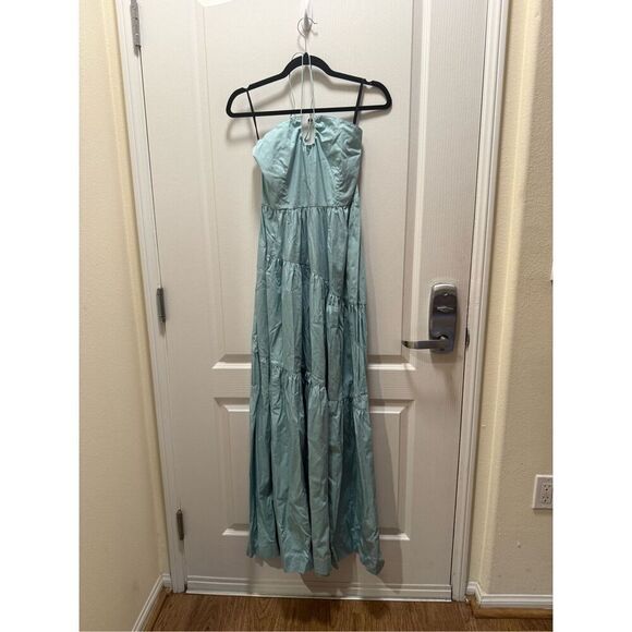 SWF Tie Up Tiered Maxi Dress Wedding Guest  Vacation Beach Dress size S NWT $409 - Picture 4 of 6
